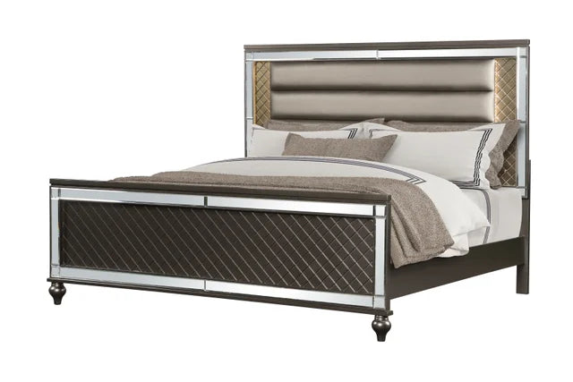 Stars Charcoal - 5PC Bedroom Set Queen, King