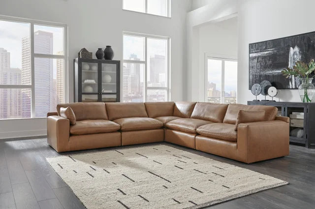 Ashley 309-01 - 5PC Genuine Leather Sectional Set **ON SALE**