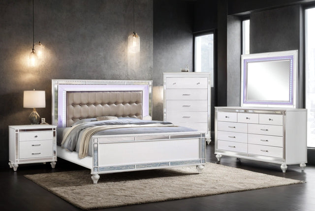 Blanca2 White Bedroom Set Queen, King