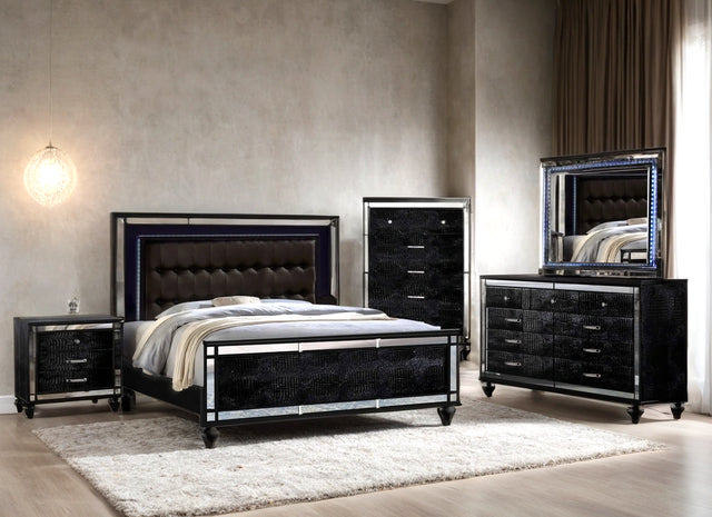 Blanca2 Black Bedroom Set Queen, King