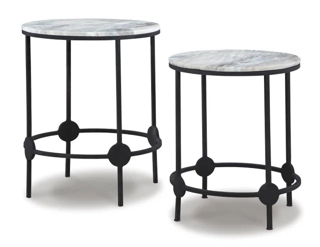 A4000546 - Accent Table Set (MARBLE TOP)