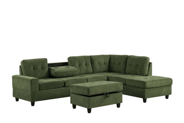 42Heights Reversible Sectional + Ottoman