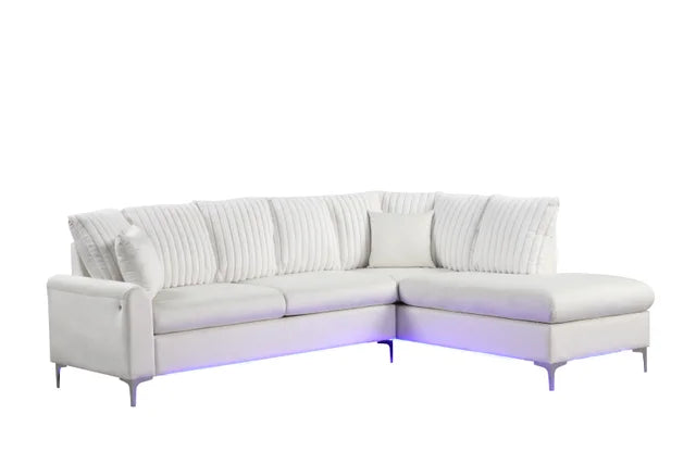 Candy Beige - Reversible Sectional (w/ LED's)