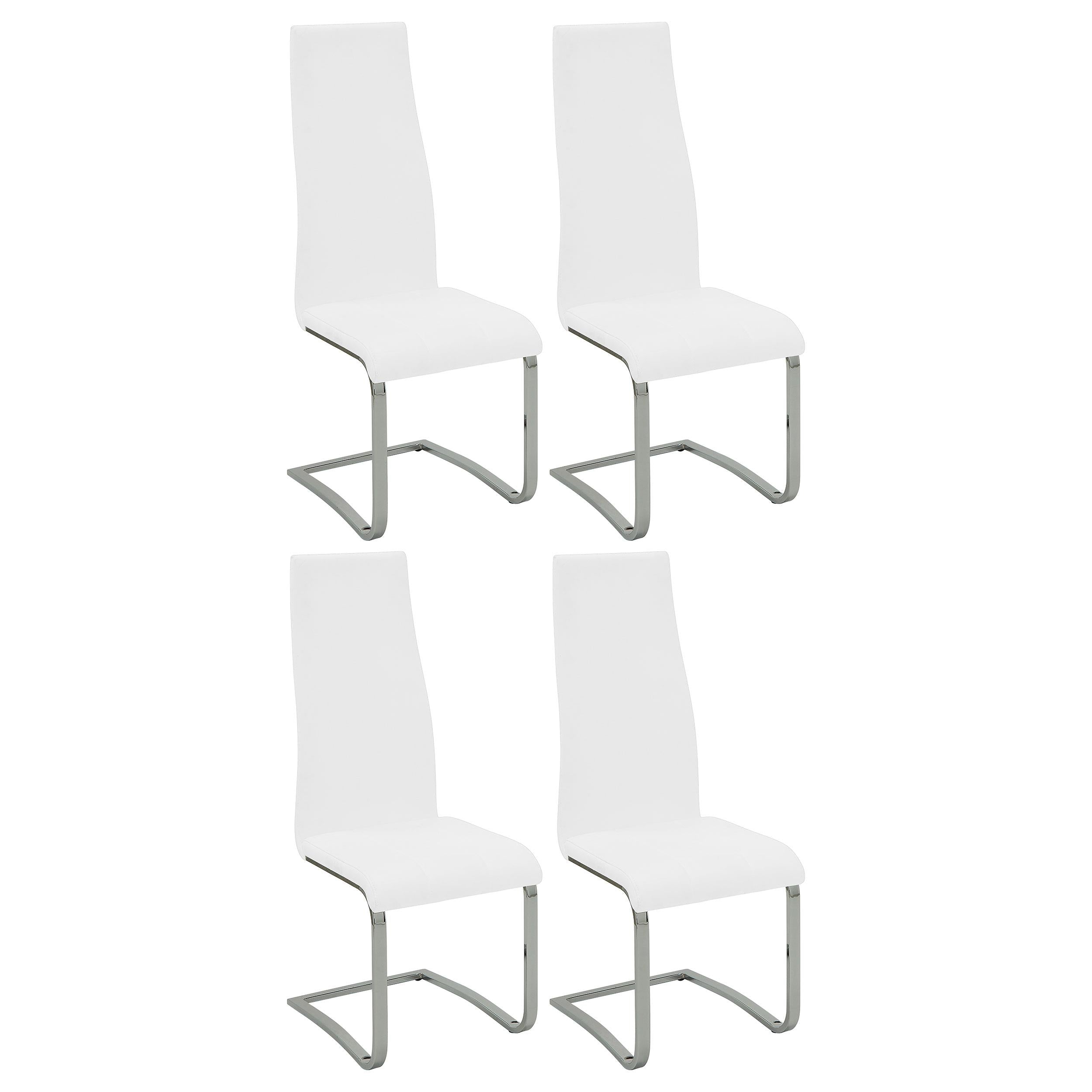 Montclair High Back Dining Chairs Black and Chrome (Set of 4) image