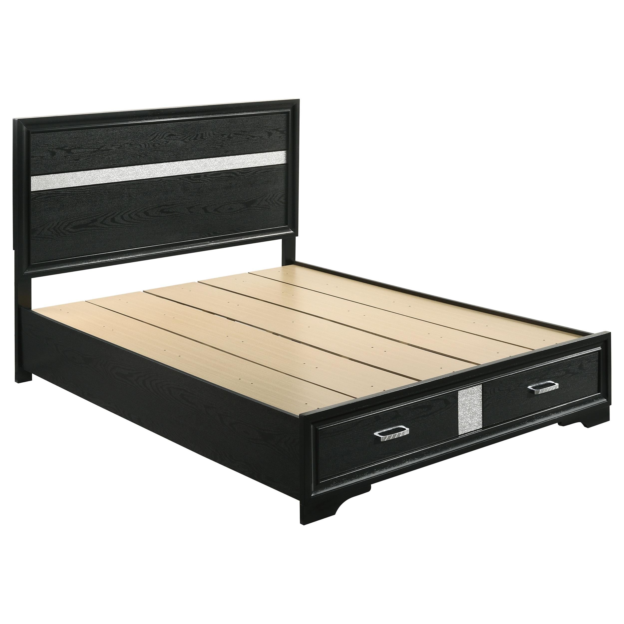 Miranda Queen 2-drawer Storage Bed Black image