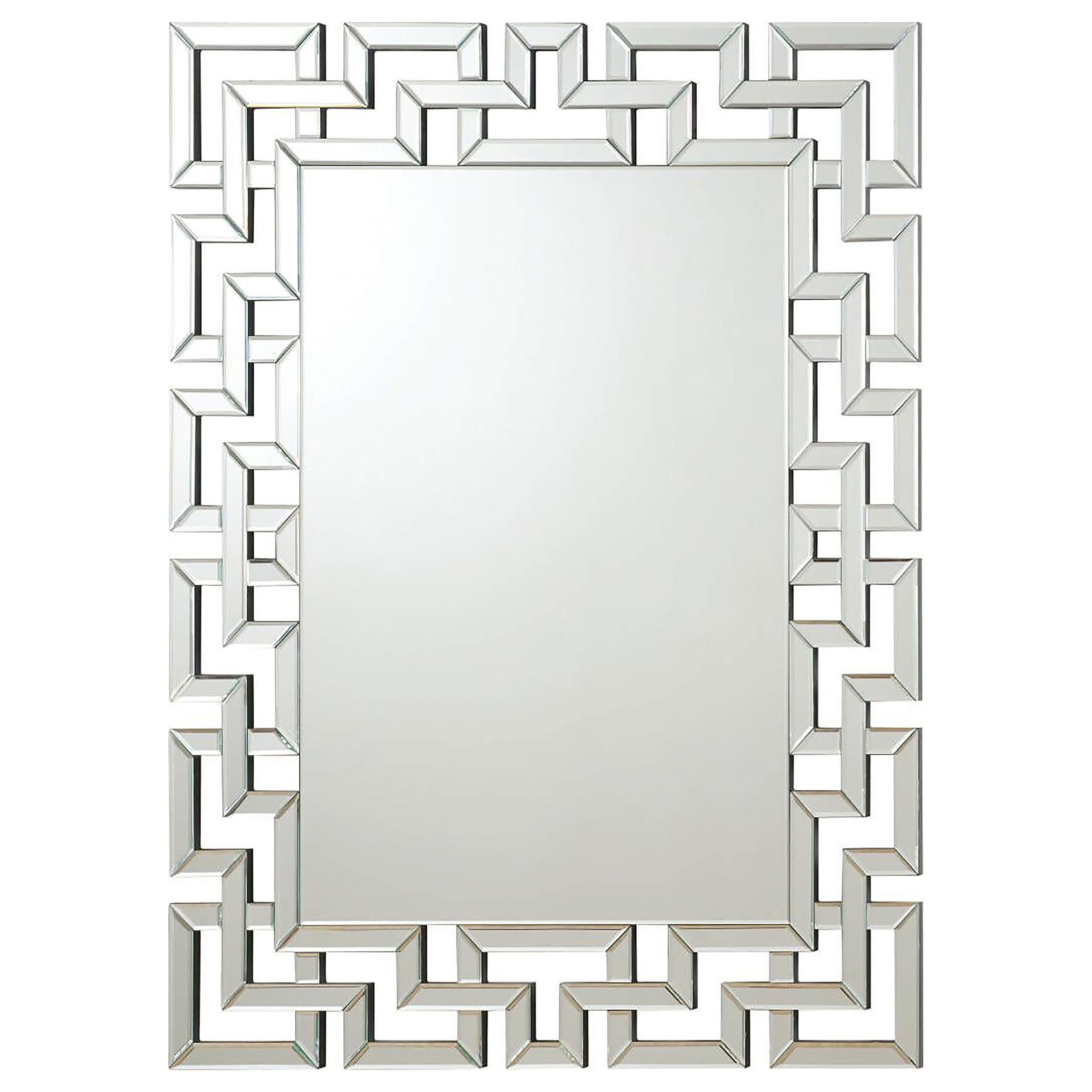 Forman Interlocking Greek Frameless Wall Mirror Silver image