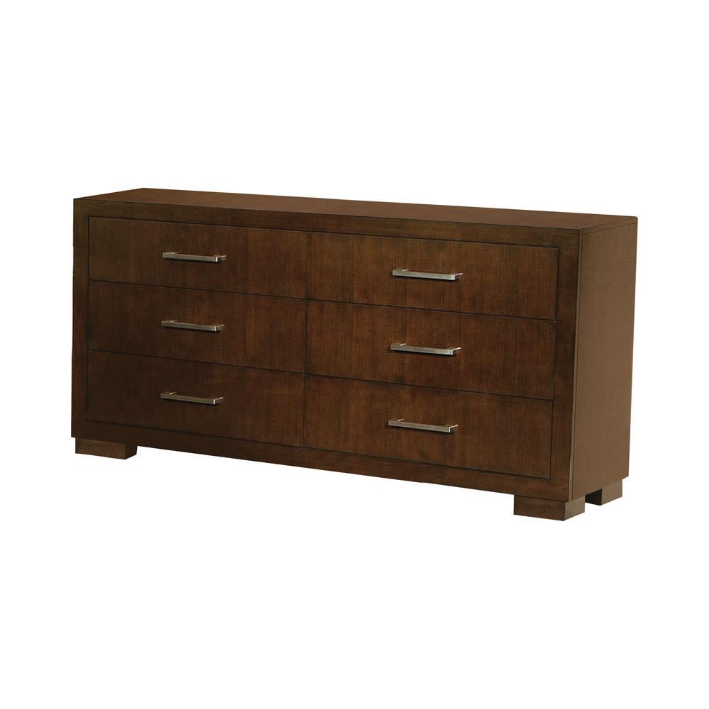 Jessica 6-drawer Dresser Cappuccino