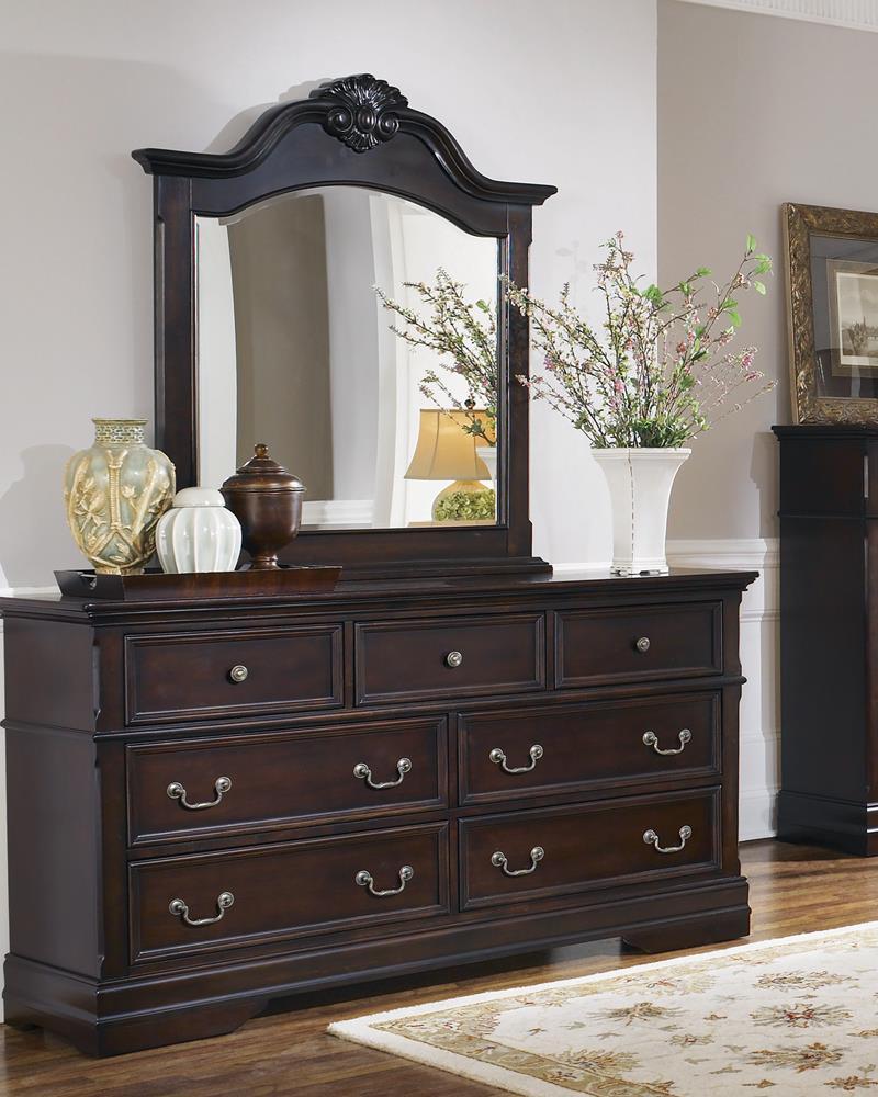 Cambridge Carved Dresser Mirror Cappuccino