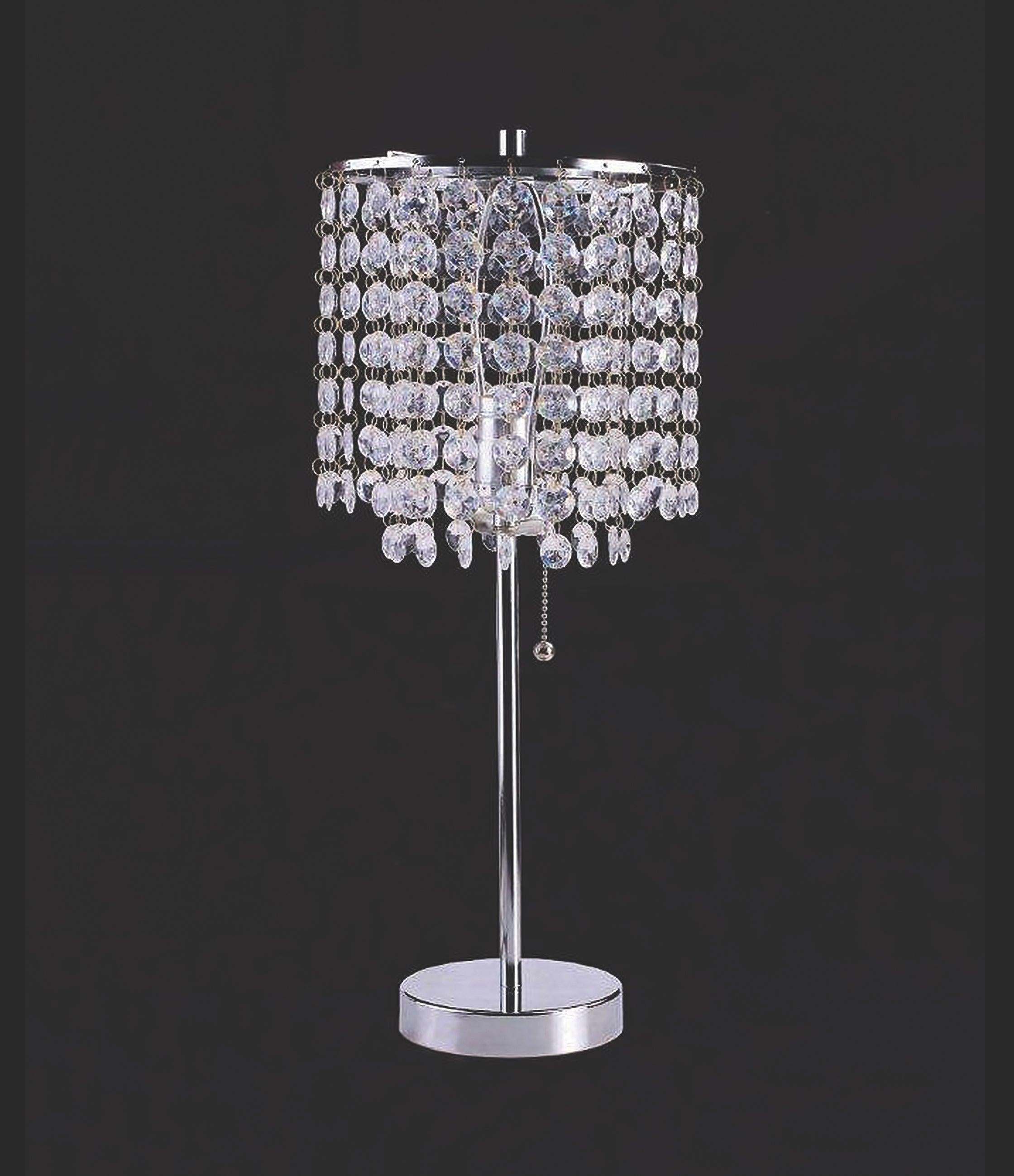 CHROME TABLE LAMP 19 H image