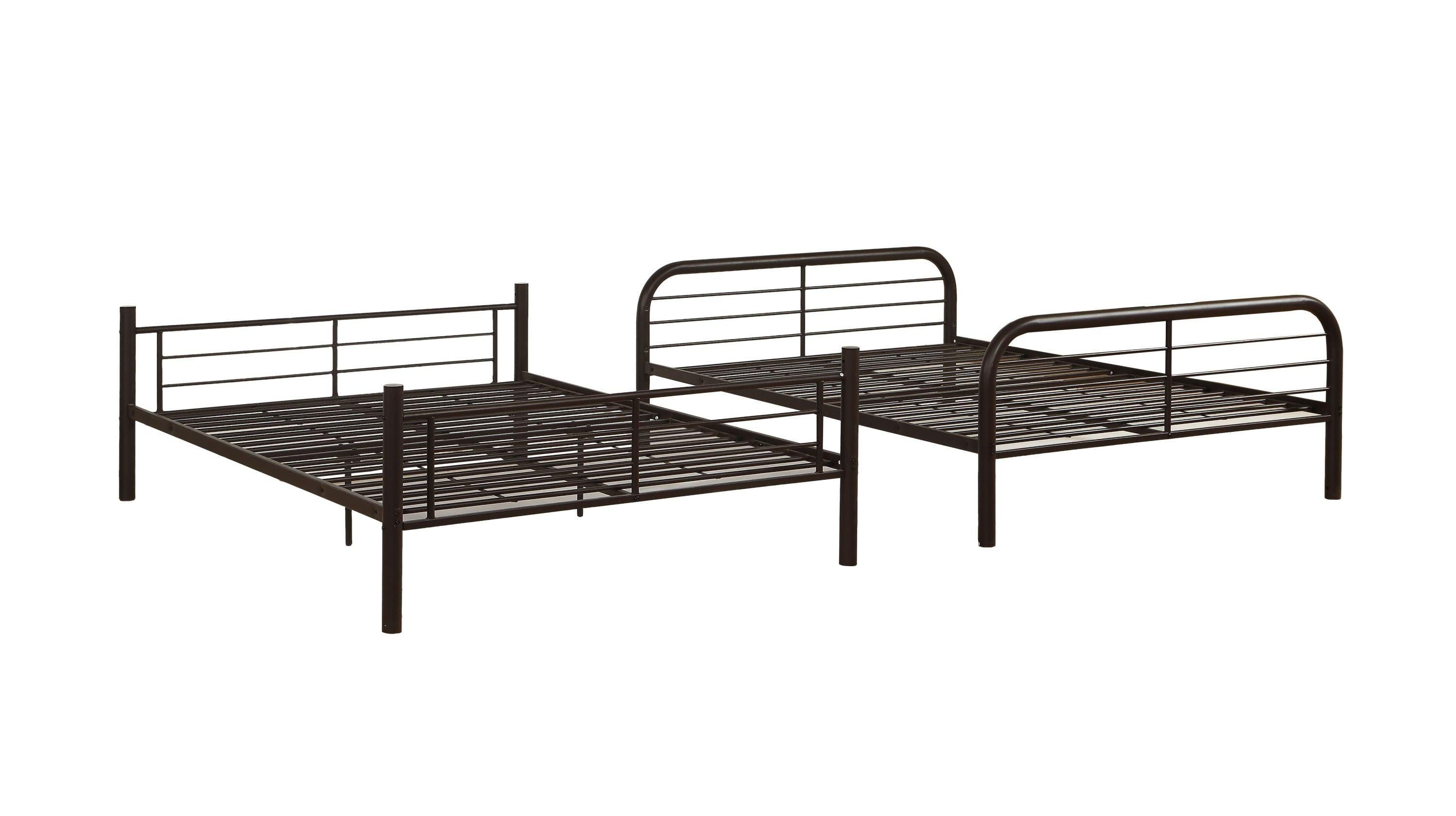 ACME Bristol Full over Full Metal Bunk Bed - Dark Brown