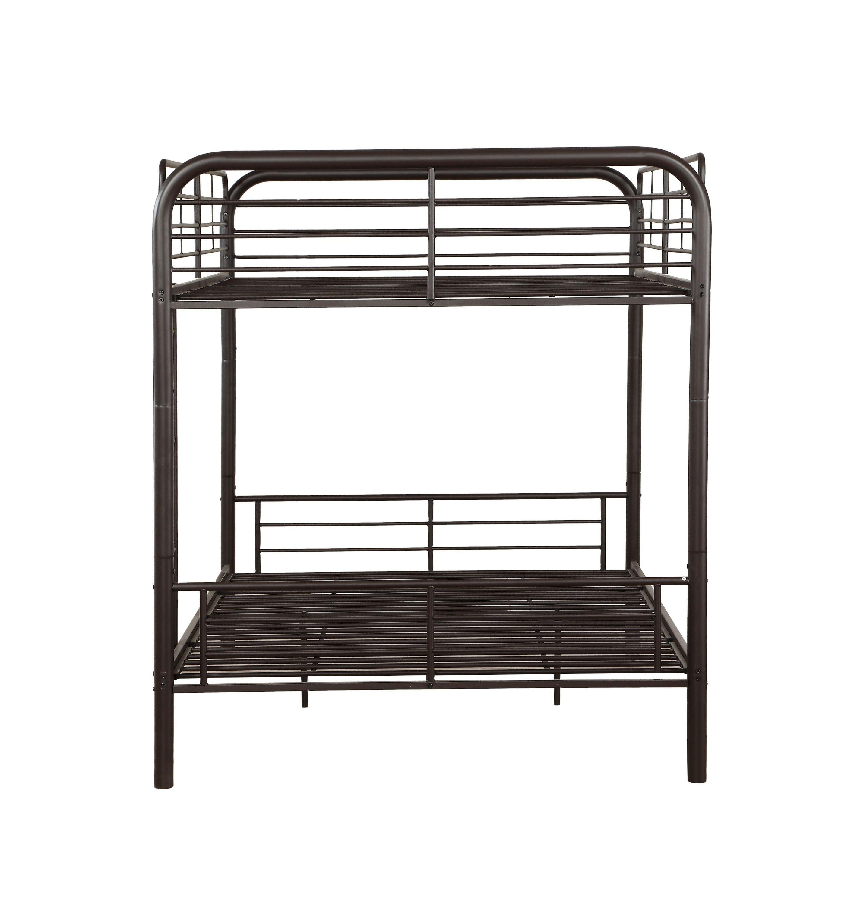 ACME Bristol Full over Full Metal Bunk Bed - Dark Brown