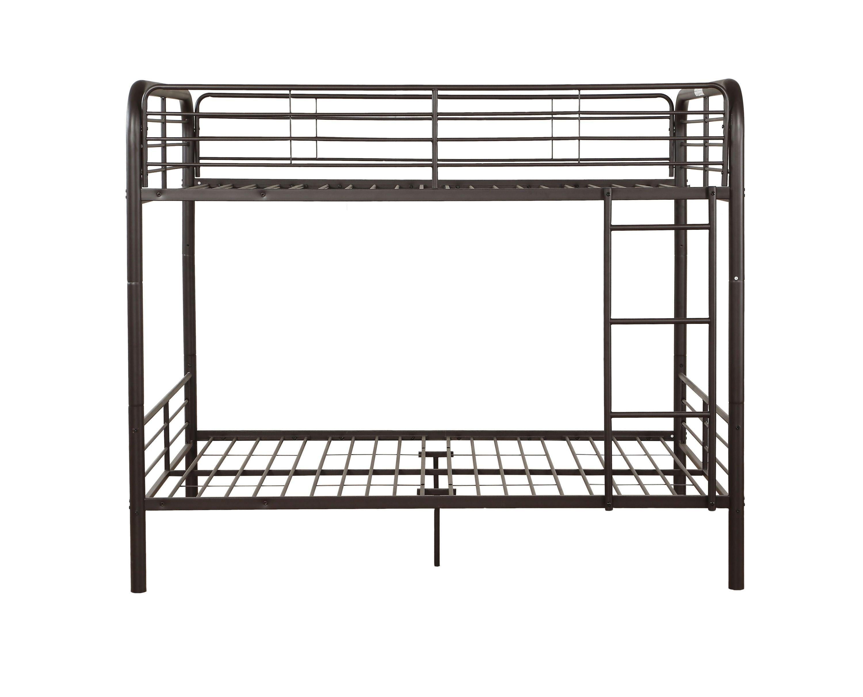 ACME Bristol Full over Full Metal Bunk Bed - Dark Brown