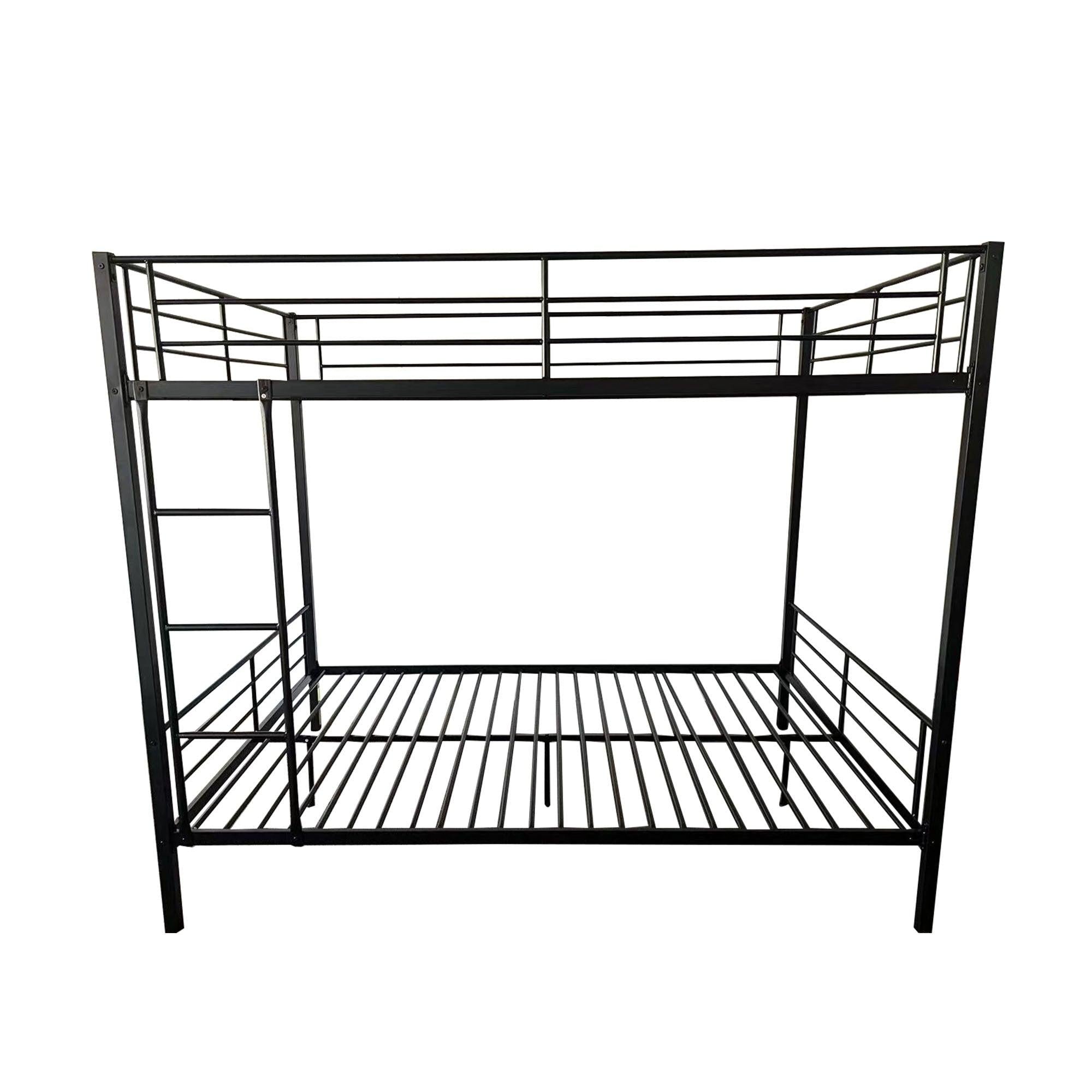 Twin over Twin Metal Bunk Bed - Black