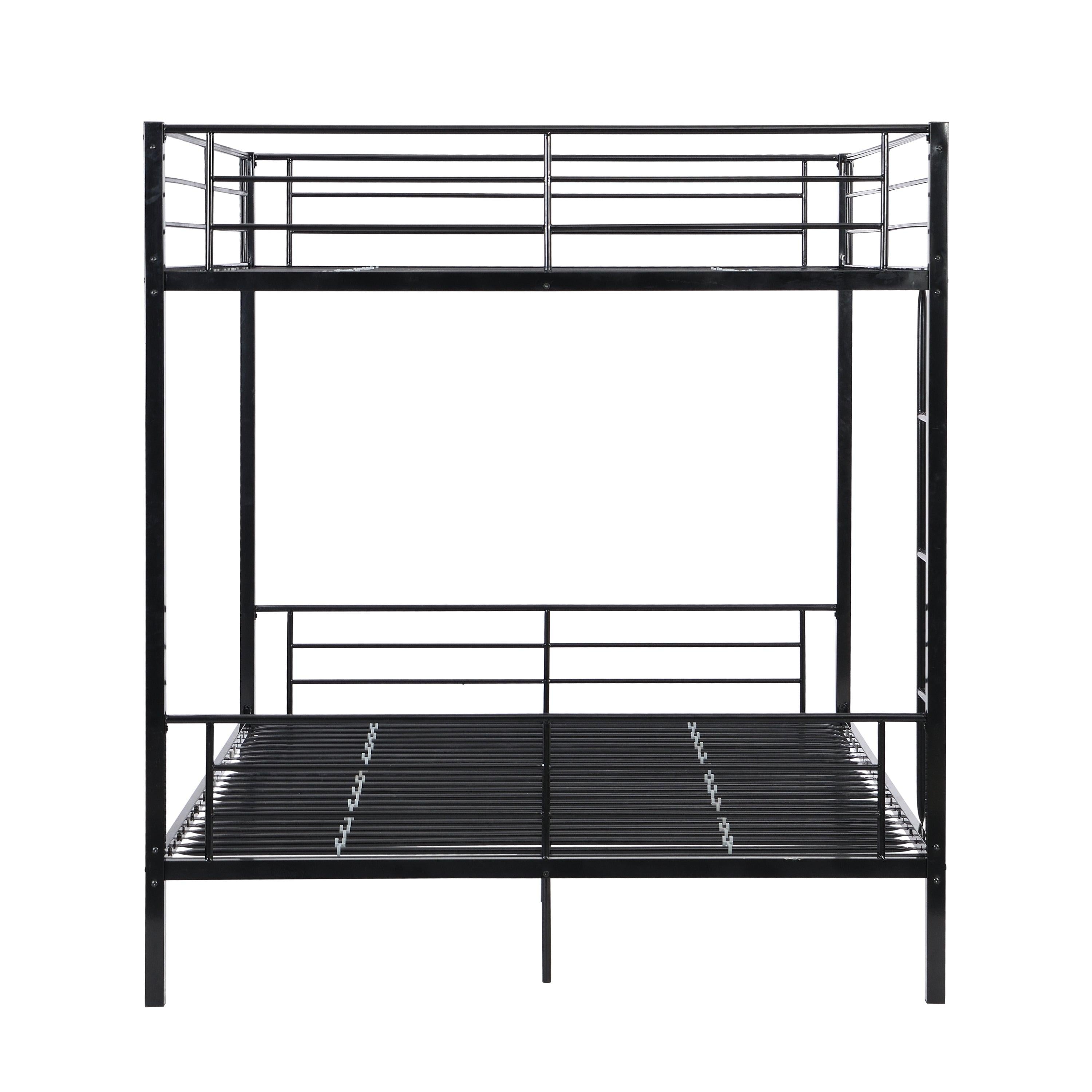 Twin over Twin Metal Bunk Bed - Black