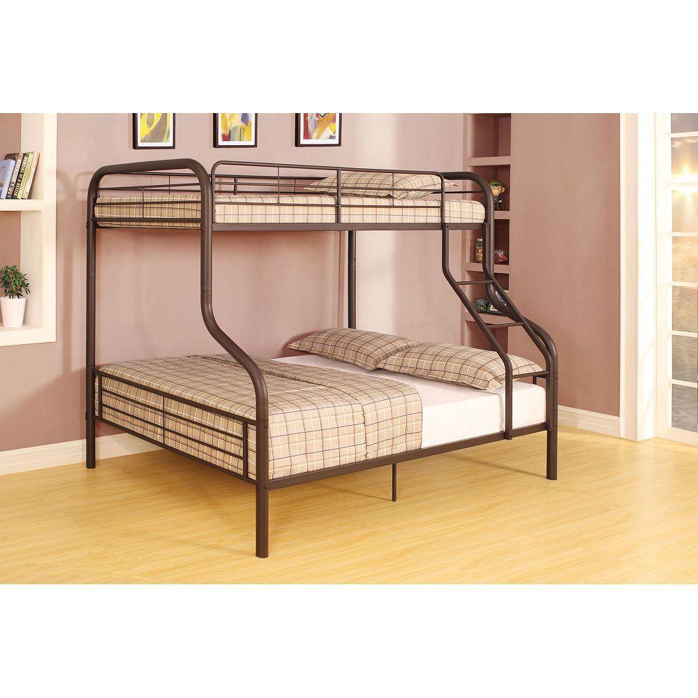 ACME Cairo Twin over Full Metal Bunk Bed - Sandy Black