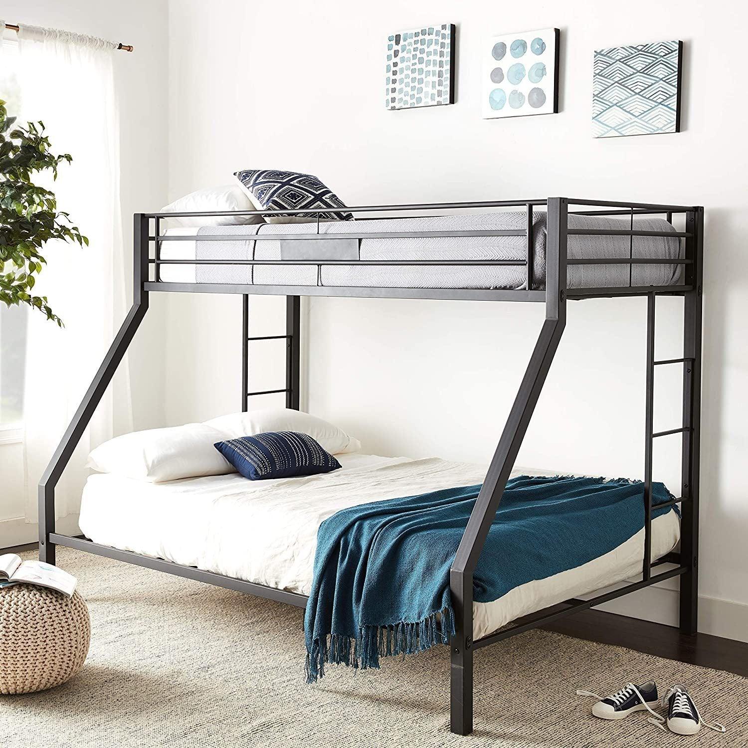 ACME Limbra Twin XL over Queen Metal Bunk Bed - Sandy Black image