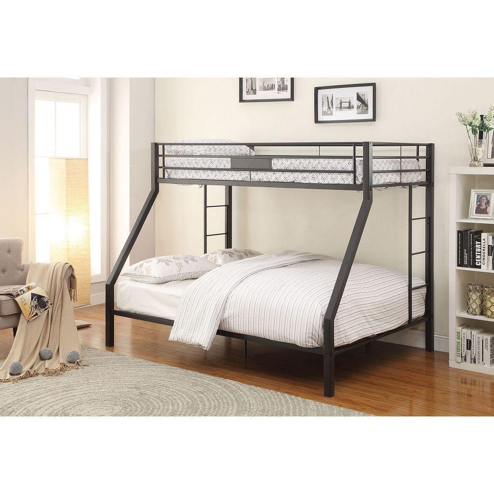 ACME Limbra Twin XL over Queen Metal Bunk Bed - Sandy Black