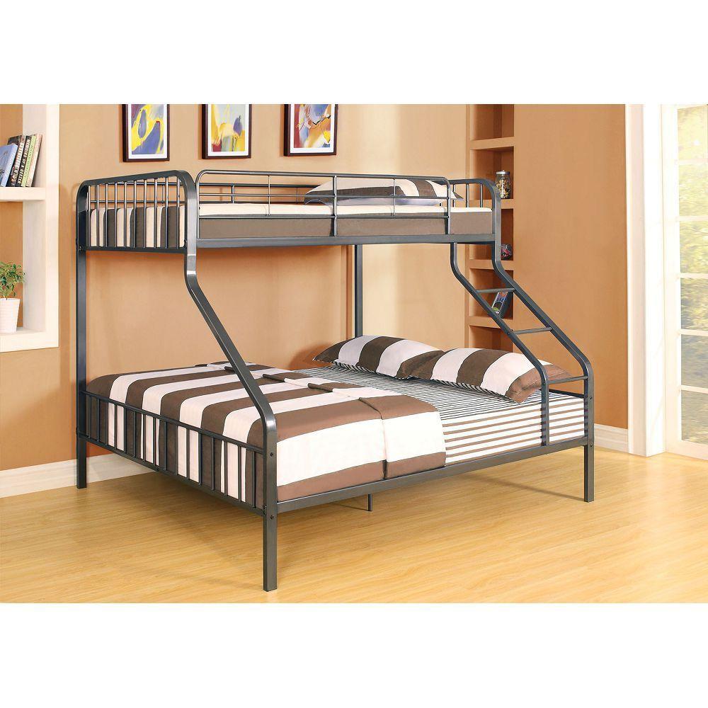 ACME Caius Twin XL over Queen Metal Bunk Bed - Gunmetal image