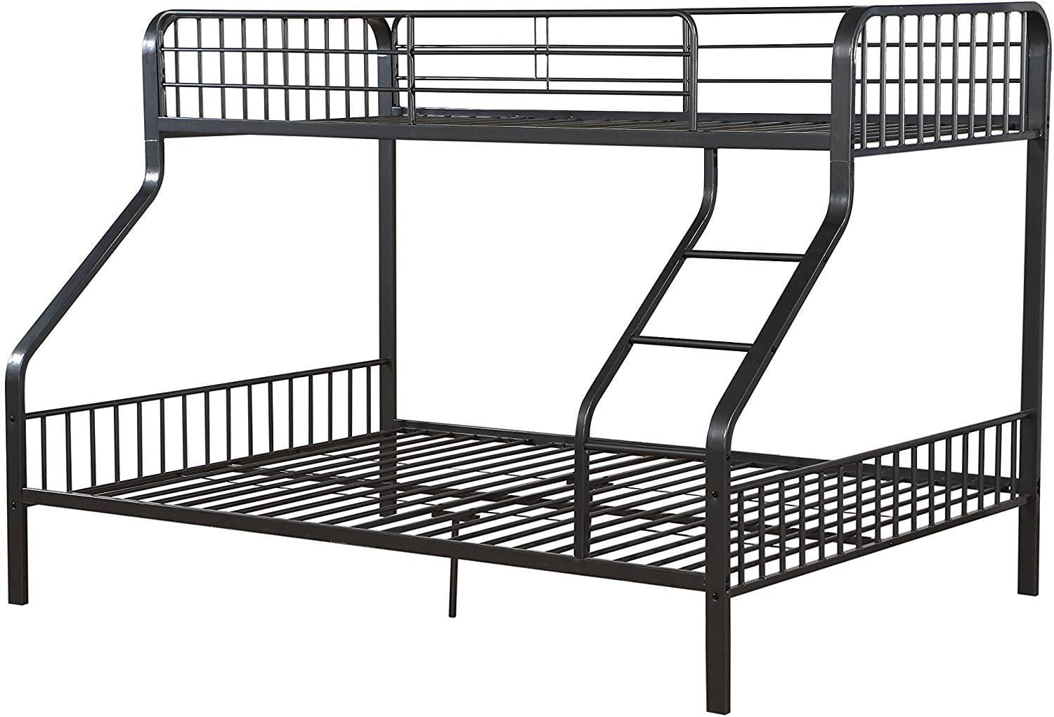 ACME Caius Twin XL over Queen Metal Bunk Bed - Gunmetal