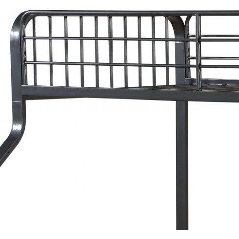 ACME Caius Twin XL over Queen Metal Bunk Bed - Gunmetal