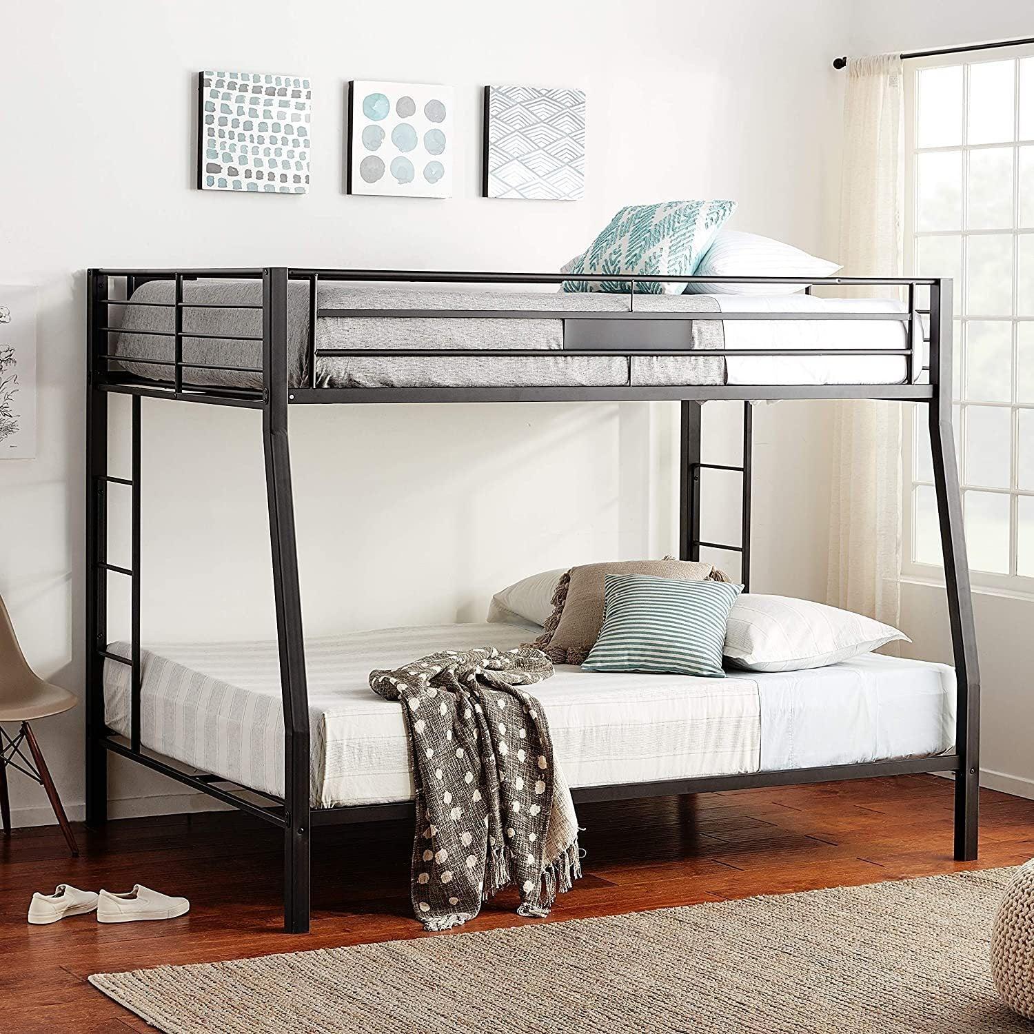 ACME Limbra Full XL over Queen Metal Bunk Bed - Sandy Black image