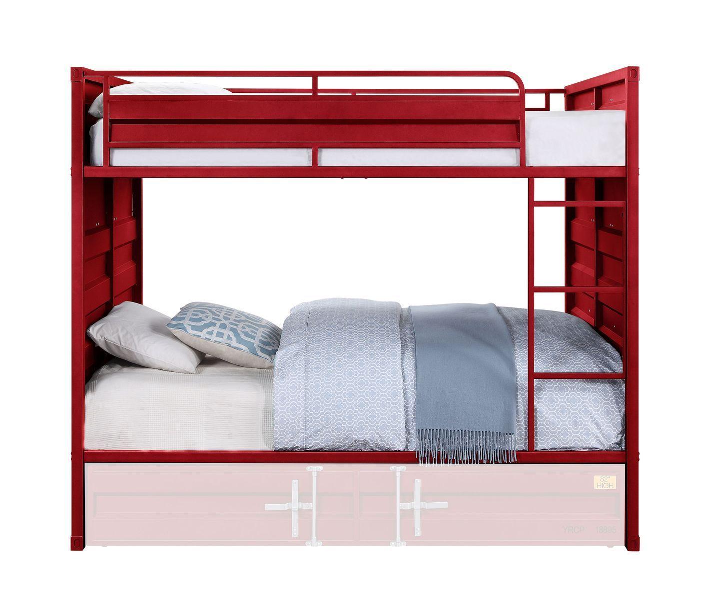 ACME CarFull over Full Bunk Bed - Red