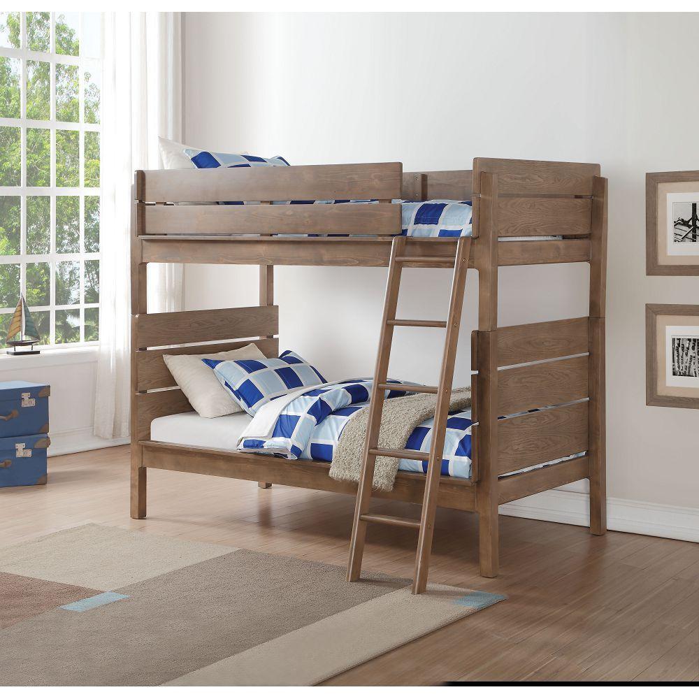 ACME Ranta Twin over Twin Bunk Bed - Antique Oak image