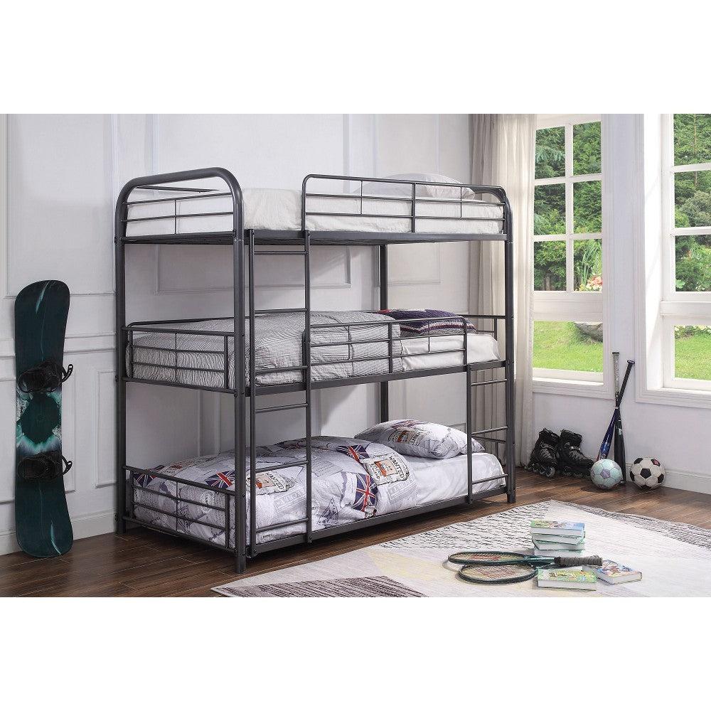 ACME Cairo Triple Twin Metal Bunk Bed - Gunmetal image