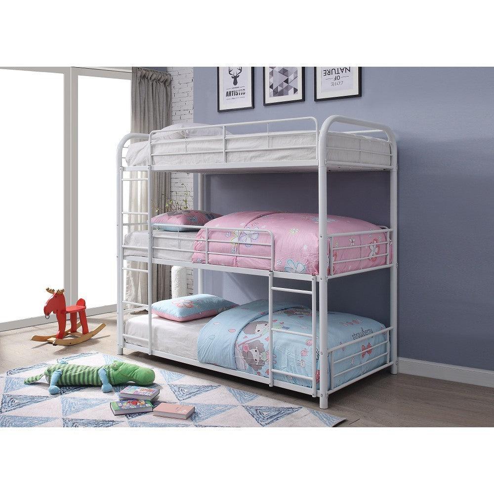 ACME Cairo Triple Twin Metal Bunk Bed - White image