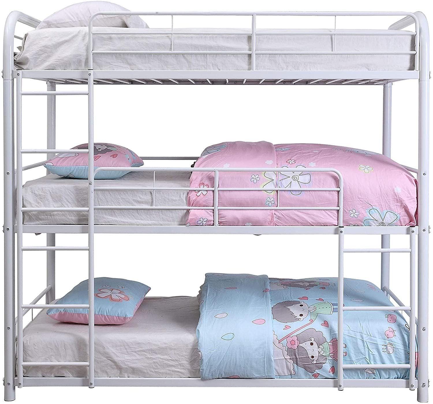 ACME Cairo Triple Twin Metal Bunk Bed - White