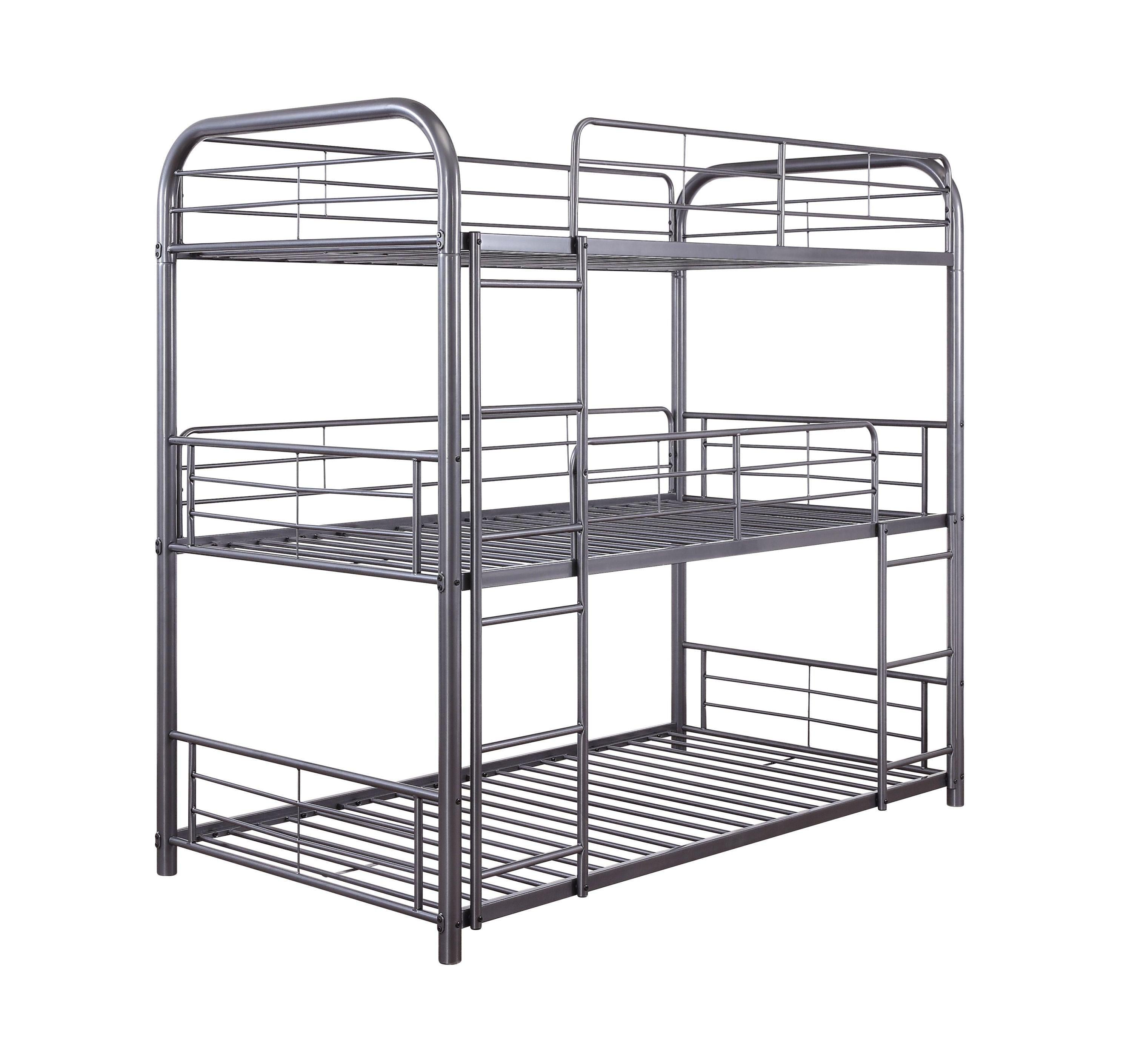 ACME Cairo Triple Twin Metal Bunk Bed - Gunmetal