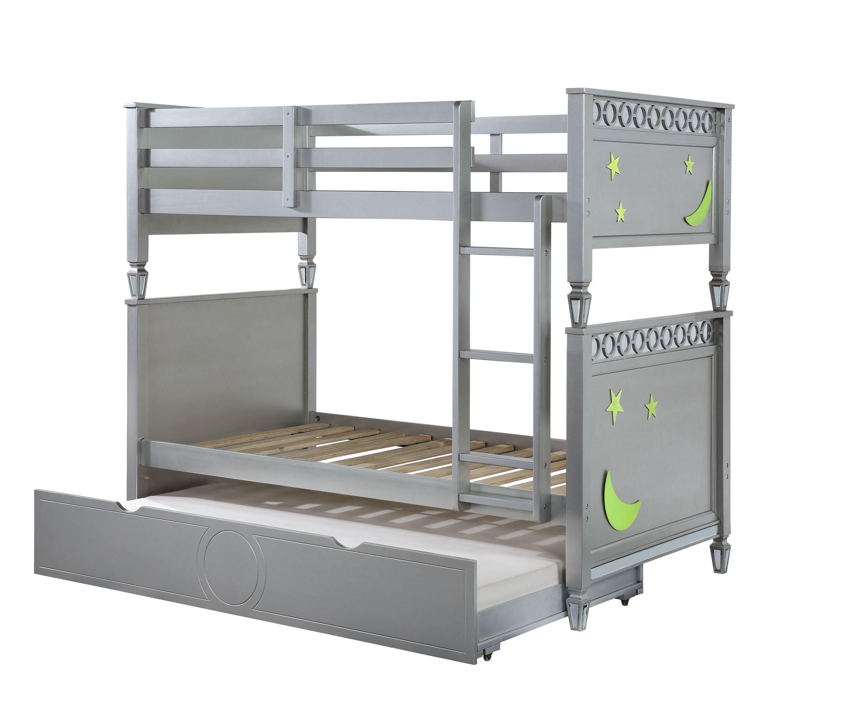 ACME Powell Twin over Twin Bunk Bed - Silver