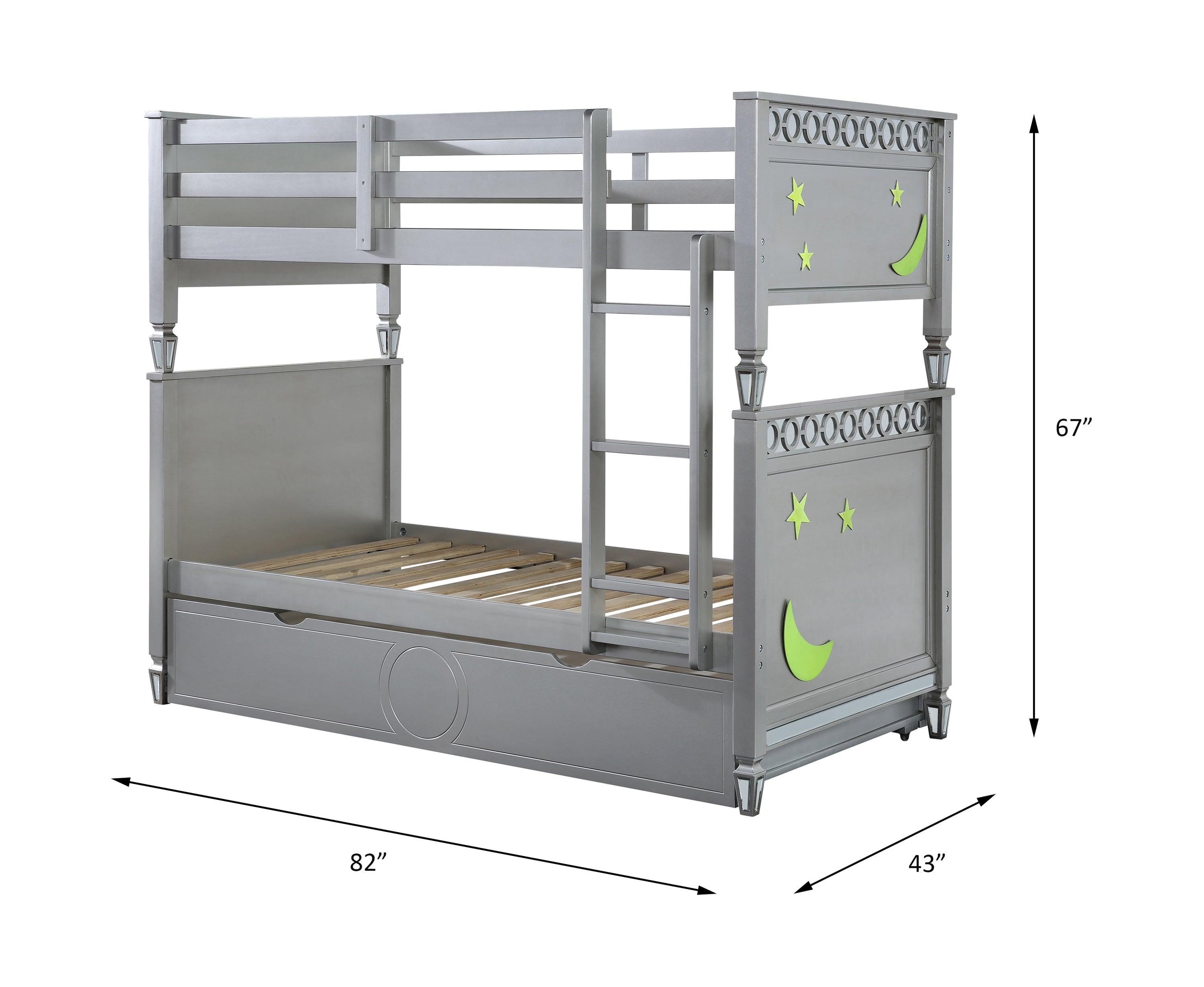 ACME Powell Twin over Twin Bunk Bed - Silver