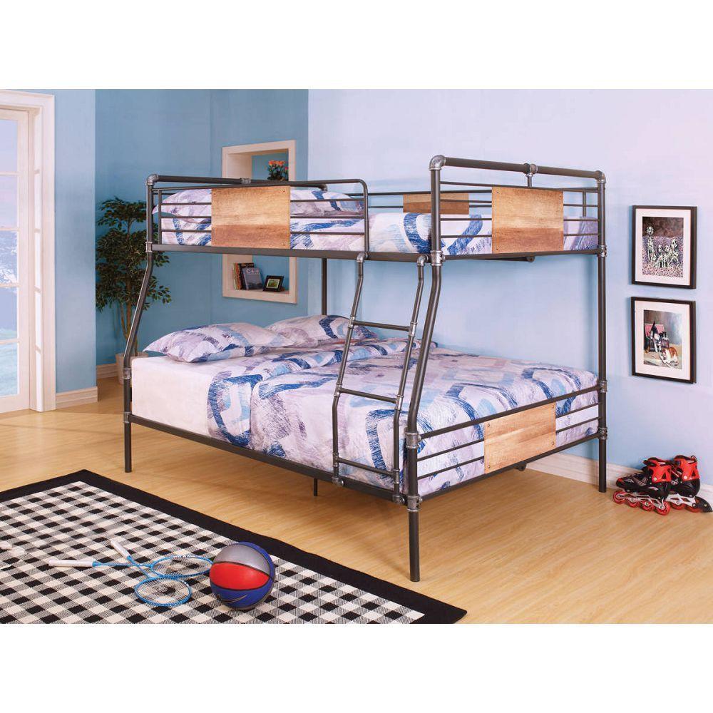 ACME Brantley Full XL over Queen Metal Bunk Bed - Sandy Black and Dark Bronze image