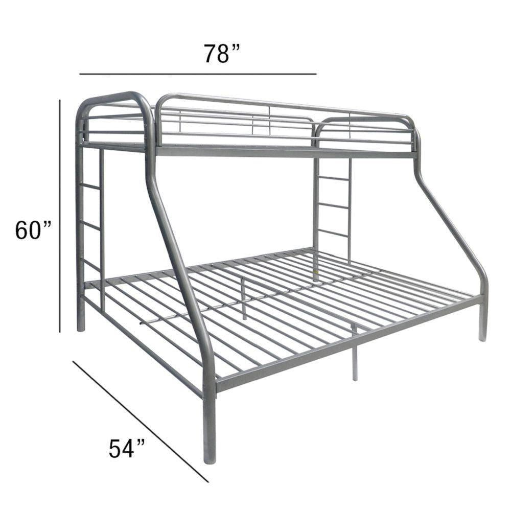 ACME Tritan Twin over Full Metal Bunk Bed - Silver