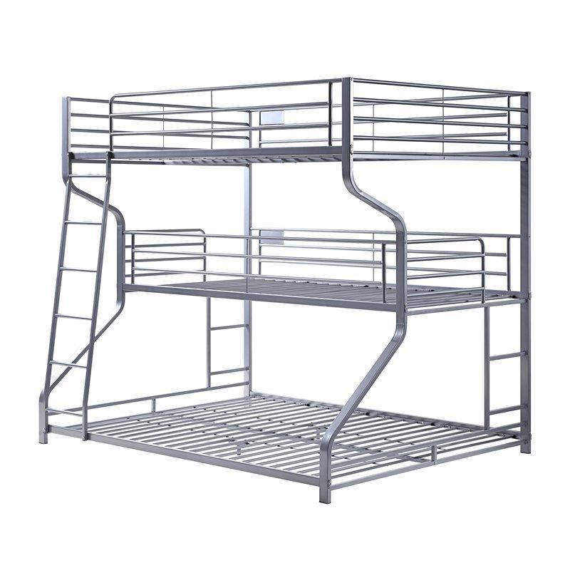 ACME Caius II Twin over Full over Queen Triple Bunk Bed - Silver image