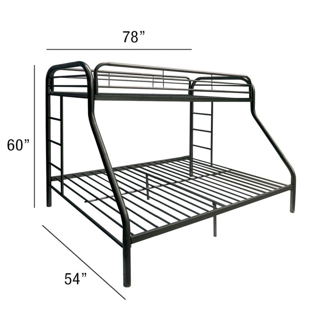 ACME Tritan Twin over Full Metal Bunk Bed - Black