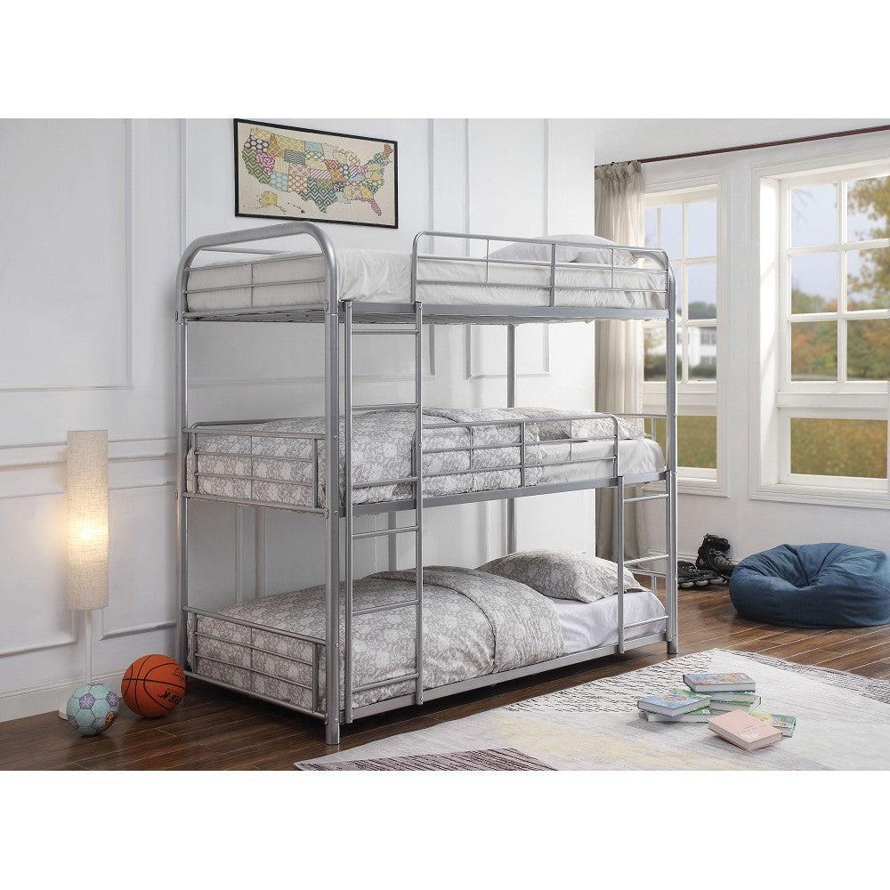 ACME Cairo Triple Twin Metal Bunk Bed - Silver image