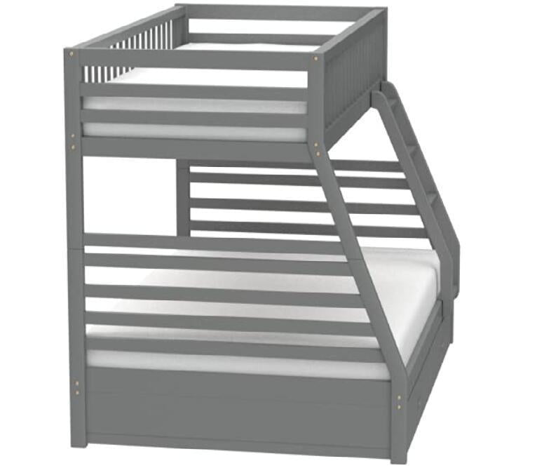 ACME Jason Twin over Full Bunk Bed with Drawers - Gray