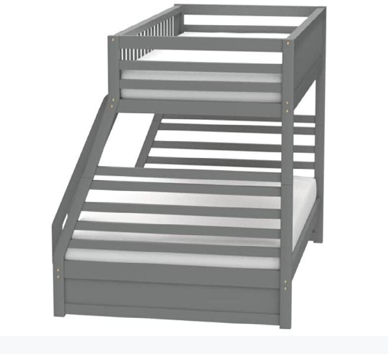 ACME Jason Twin over Full Bunk Bed with Drawers - Gray