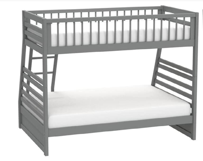 ACME Jason Twin over Full Bunk Bed with Drawers - Gray