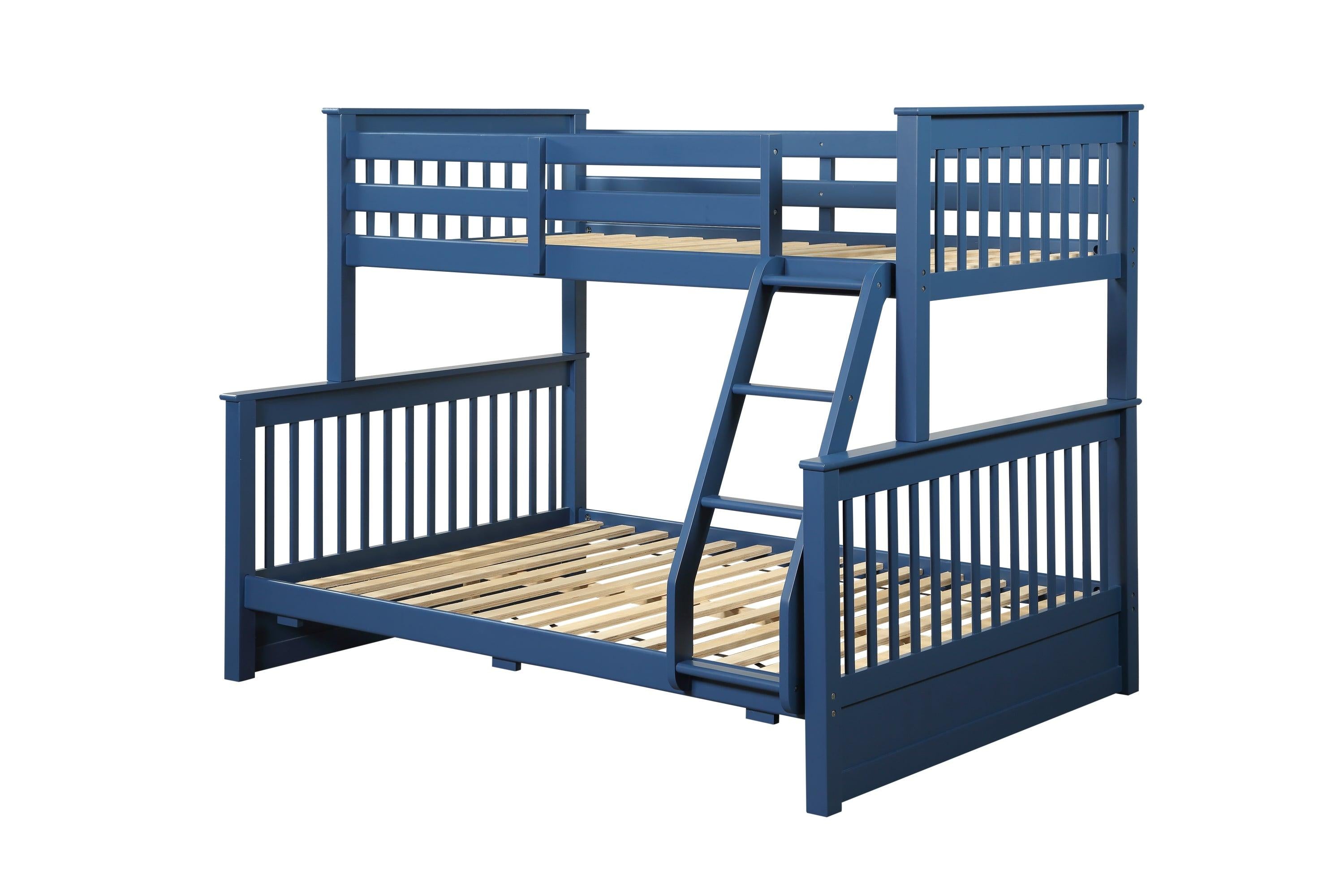 ACME Harley II Twin over Full Bunk Bed  withStorage Drawers- Navy Blue