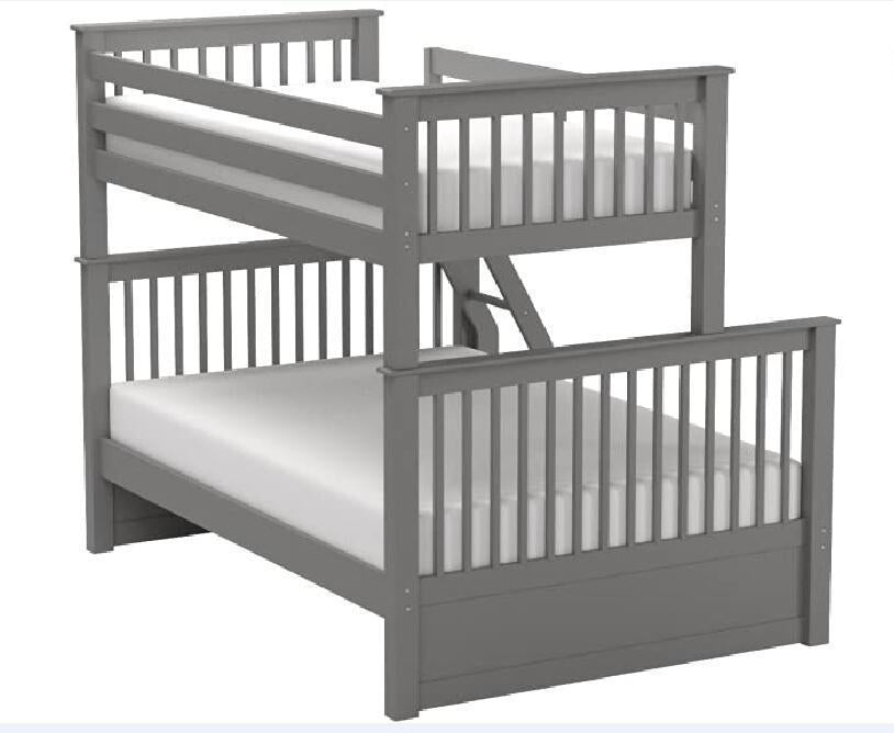 ACME Haley II Twin over Full Bunk Bed with Head and Footboard - Gray