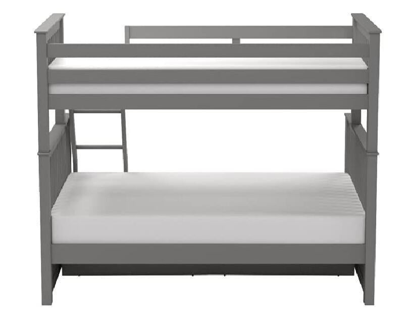 ACME Haley II Twin over Full Bunk Bed with Head and Footboard - Gray