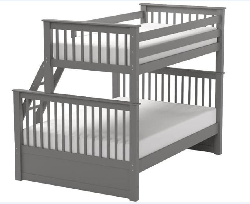 ACME Haley II Twin over Full Bunk Bed with Head and Footboard - Gray