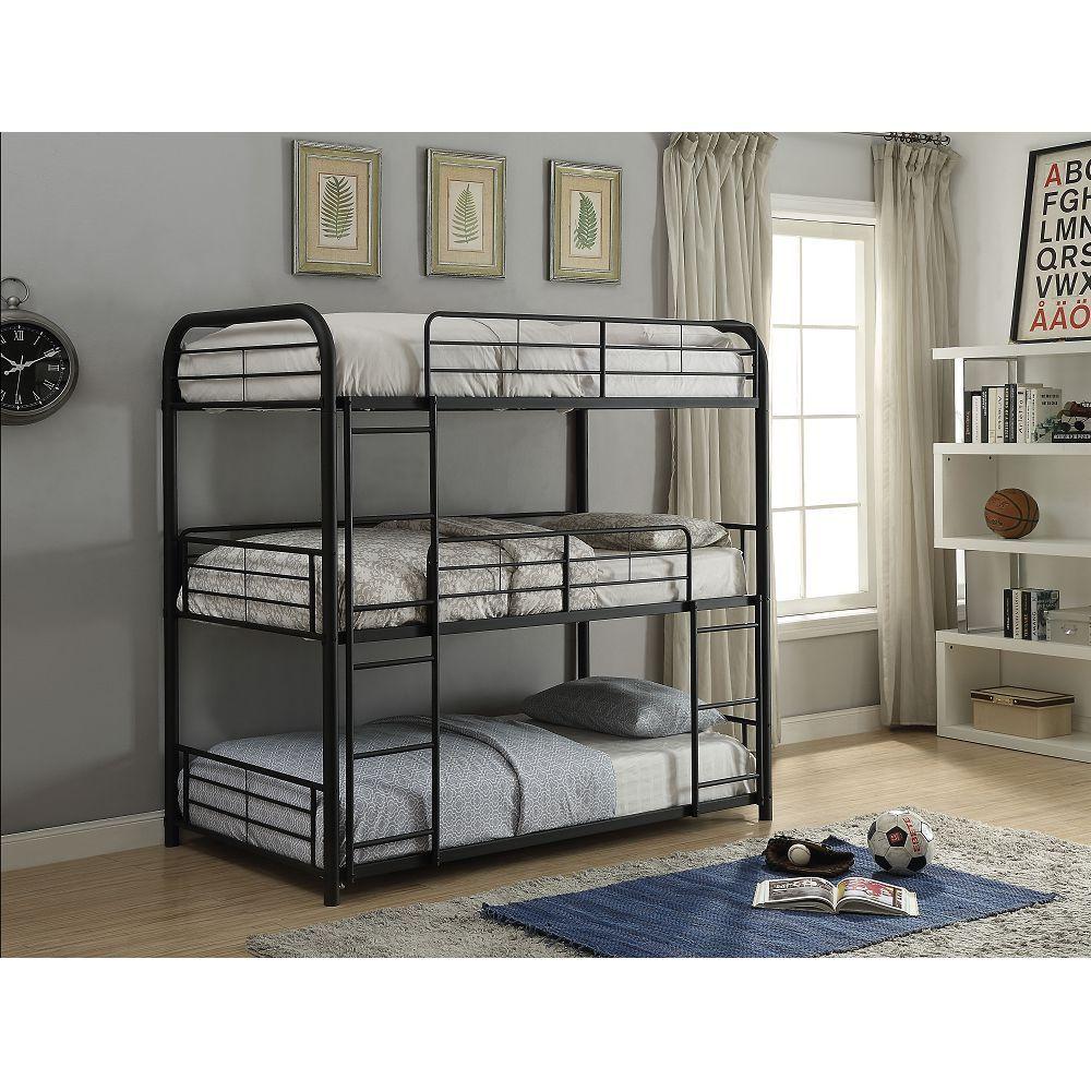 ACME Cairo Triple Twin Metal Bunk Bed - Sandy Black image