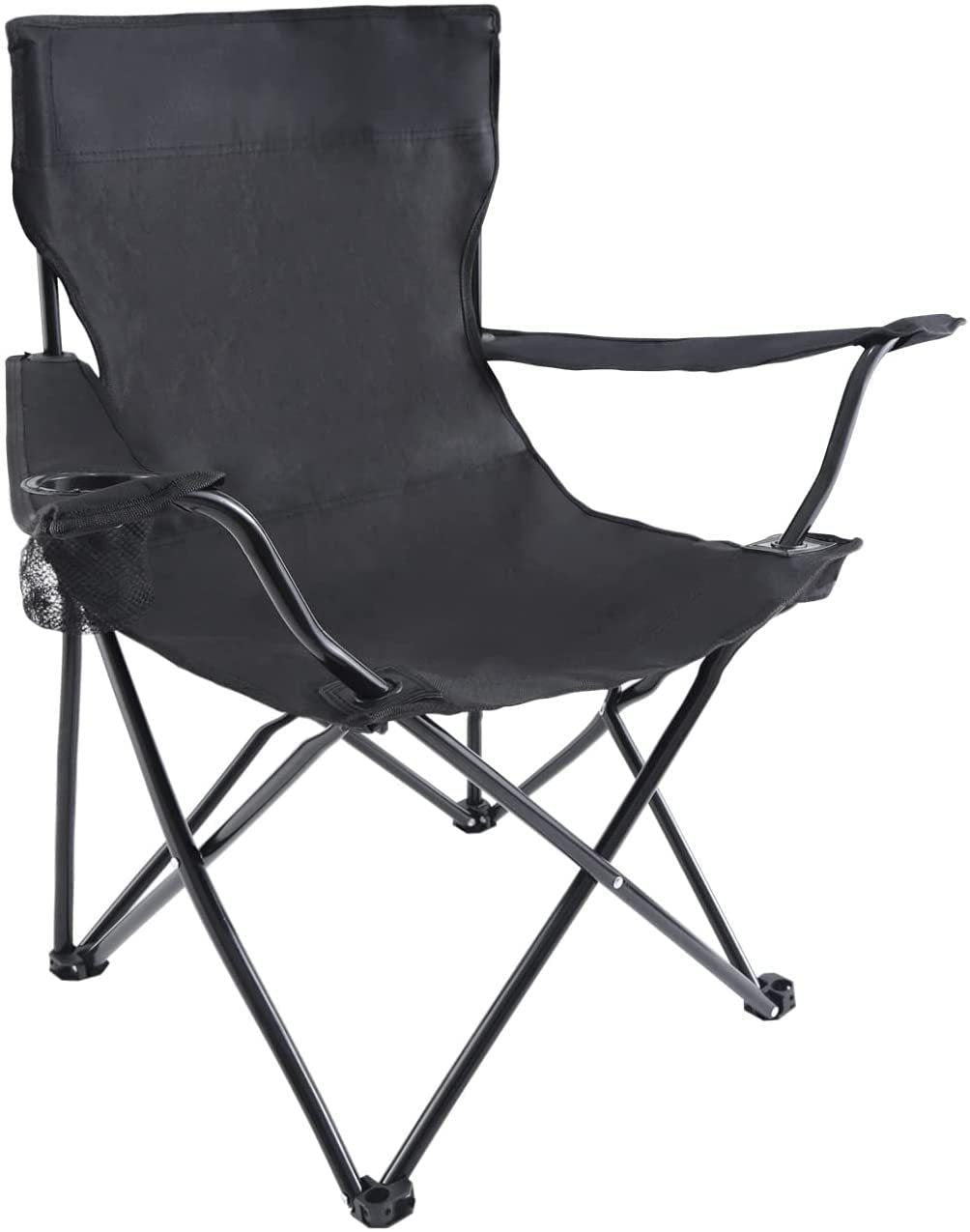 Portable Folding Large Black Camping Chair image