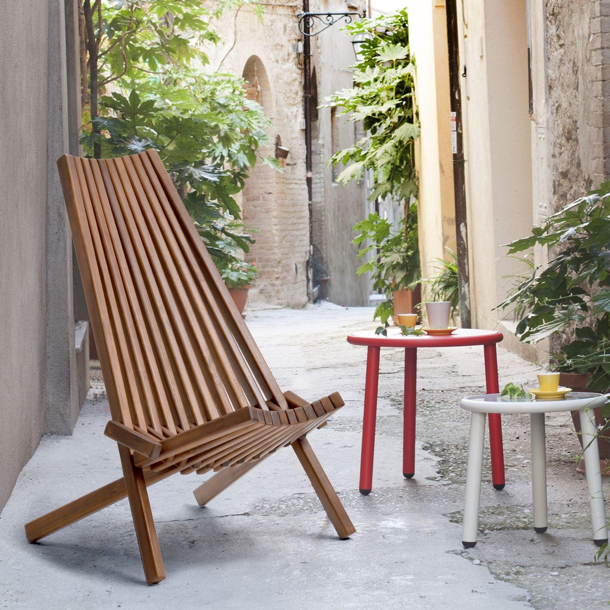 Folding wood chair image