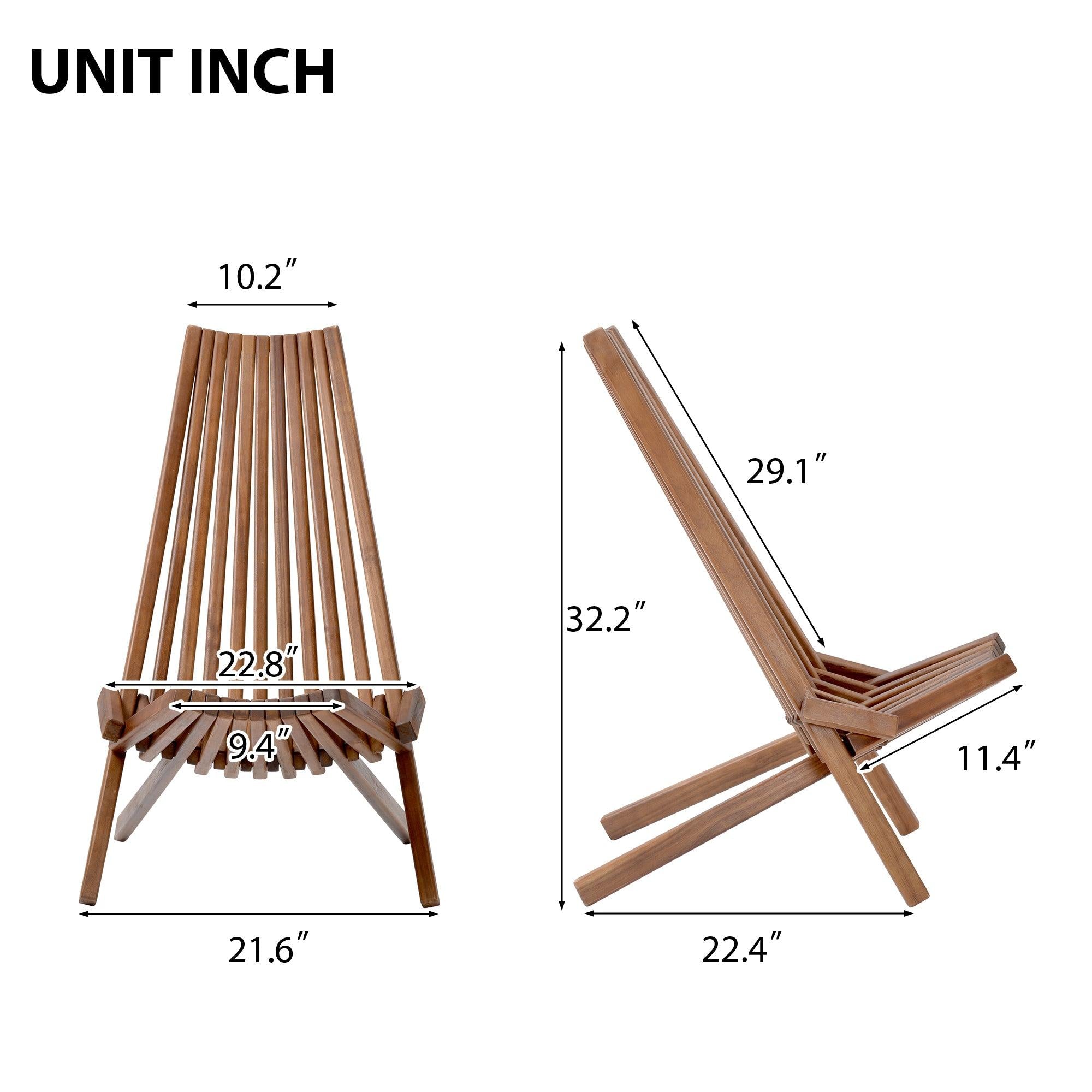 Folding wood chair