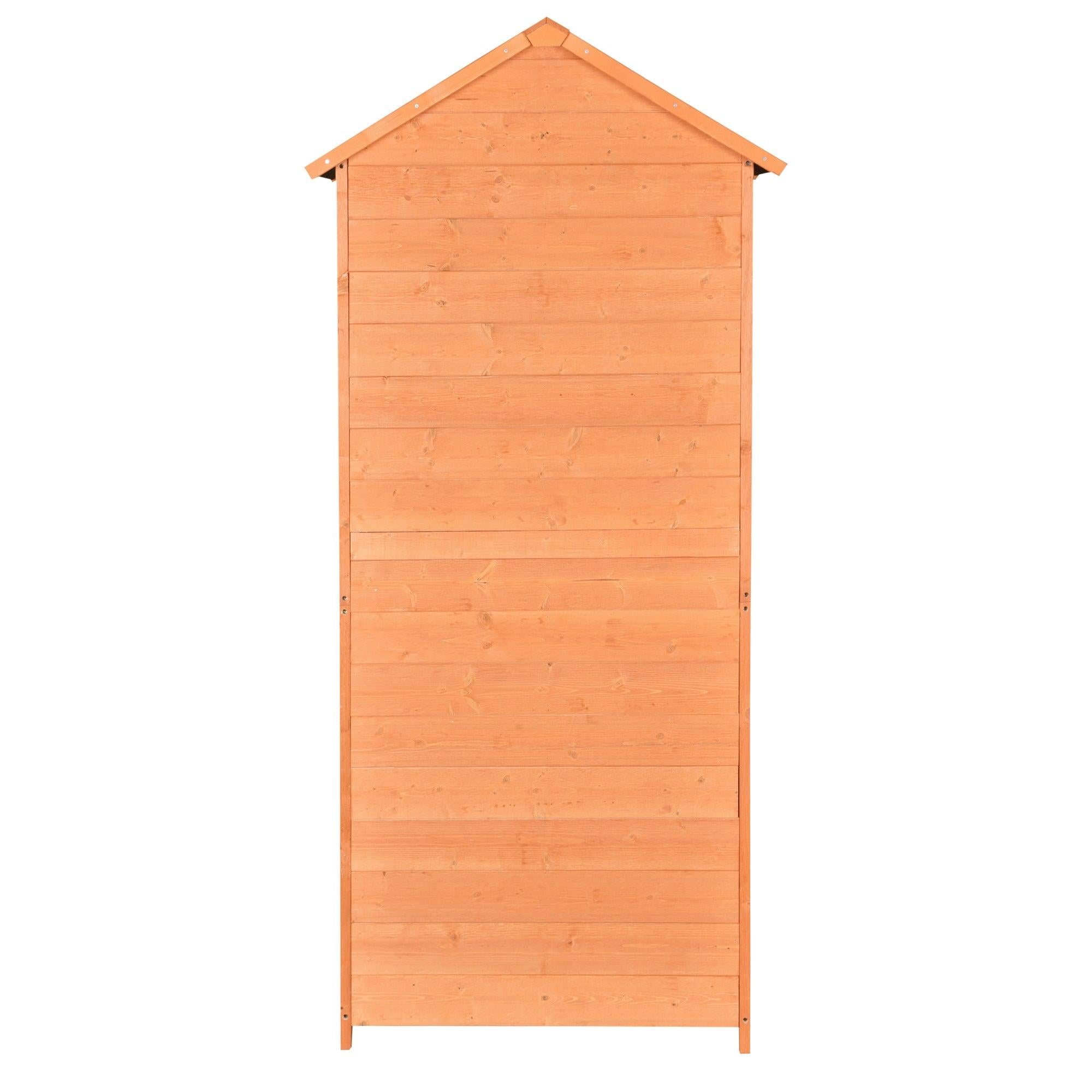 OutdoorStorage Shed - Wood GardenStorage Cabinet - Waterproof ToolStorage Cabinet with Lockable Doors for Garden, Patio, Backyard, Backyard, Patio, Lawn, Meadow, Farmland